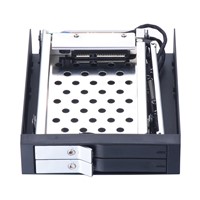 Unestech 2.5in Double Bay SATA Hard Drive Caddy HDD Mobile Rack