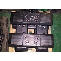Protective Chain on Excavator Rubber Pads Black Color High Performance