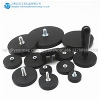 D22, D31, D36, D43, D66, D88mm Strong Rubber Coated Neodymium Pot Magnet
