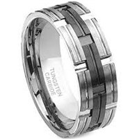 Tungsten Carbide Ring With Ceramic