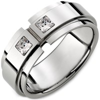 Tungsten Carbide Ring with Cubic Zirconia