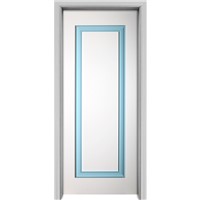 WPC Door with Glass for Bathroom