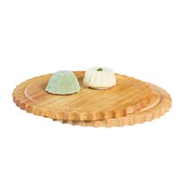 Eco-Friendly Safey Natural Multi-Functional Round Wooden Serving Tray for Bread & Pizza Made In China