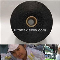 Carbon Conductive Nylon Filaments 40D/6F Twisting with 75D Black DTY PL Filaments Yarn for ESD Fabric/Gloves XTAA214