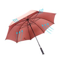 RST Real Star Chinese Umbrella Windproof Golf Long Automatic with Light Carbon Fabric Flower Shape Fram Umbrella