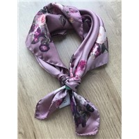 100% Silk Floral Print Handkerchief