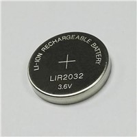 Lithium Rechargeable Button Cell LIR2032 Battery