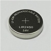Li-Ion Rechargeable Button Cell LIR2450 Battery