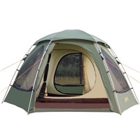 CNHIMALAYA HT9606 Outdoor Large Space Tent Waterproof Family Camping Hiking Aluminum Pole Tent for 3-4 People