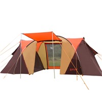 CNHIMALAYA HT9611 Outdoor 2-Rooms Large Tent Waterproof Family Camping Hiking Aluminum Pole Tent for 5-8 People