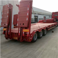 Hydraulic Low Platform Semi Trailer 60 Tons Heavy Load Low Bed Truck Trailer