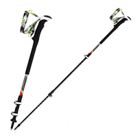 PIONEER 99% Carbon Fiber Adjustable Walking Sticks 2Pcs Set Lightweight EVA Handle Retractable Hiking Pole - Green Set