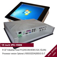 Industrial Panel Touch Screen PC with 15 Inch LCD D525 CPU