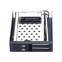 Unestech 2.5in Aluminum Tary-Less SATA Hot Swap SSD HDD Mobile Rack with Lock Design