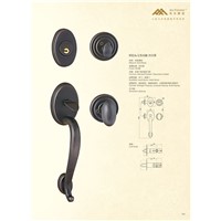 Solid Brass Tubular Door Handle Door Lock (F02)
