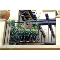 Chinese High Quality Wrought Iron Railing EBR107, Simple Wrought Iron Rail, Security Metal Balustrades, Steel Rail