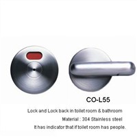 304 Stainless Steel Toilet Partition Lock Hardware Impact Resistance with Handle