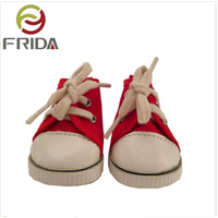 Frida New Trend Mini Red Canvas Doll Shoes for 18 Inch Vinyl Doll