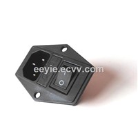 Nylon Material AC Power Socket with Fuse Box