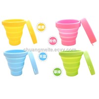 Eco-Friendly Universal Traveling Convenient Fold Flexible Portable Silicone Cup