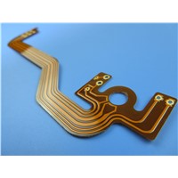 Dual Layer Flexible PCB at 2 Oz with 0.3mm Thick Built on Polyimide