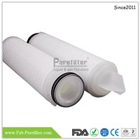 Glass Fiber Pleated Filter Cartridge for Liquid Especially for Gel, Oil &amp;amp; Protein Materials &amp;amp; Other High Particle Co