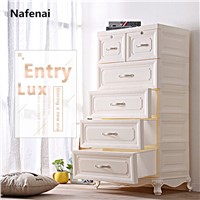 European New Style Plastic Storage Box Organizer Drawer Cabinets 5 Layers Case for Living Room Bedroom