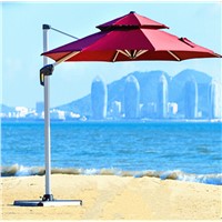 Polyester Aluminum Frame Banana Side Big Garden Cantilever UV Patio Umbrella with 2.7m Diameter for Outdoor