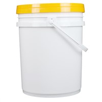 Multi-Purpose Chemical 5 Gallon White Plastic Bucket with Handle &amp;amp; Lid