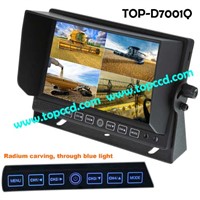 7 Inch Heavy Duty Vehicle CCTV Quad Monitor from Topccd (TOP-D7001Q)