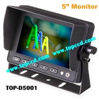 5 Inch Vehicle Digital Monitor with 3CH Video Input & 2CH Audio Input DC12V/24V from Topccd (TOP-D5001)