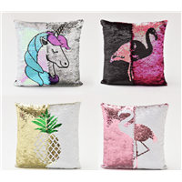 Custom Pillow Unicorn Printing Soft Reversible Sequin Pillow