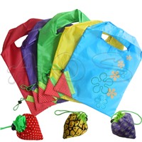 Shopping Foldable Custom Strawberry Bag Simple Portable Gift Shopping Bag LOGO Advertising