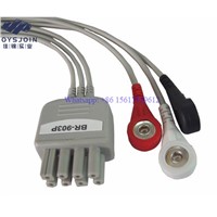 Nihon Kohden BR-903P 3 Leads Snap/Clip ECG Leadwires