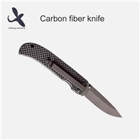 100% Real Carbon Fiber Outdoor Knives Pocket Folding Knife Multi Functional Neck Knife