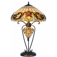 18\&amp;quot; Color Glass Table Lamp (Dia. 46*70cm) C1802064+TU0