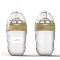 Food Grade Non-Toxic Drop Resistance Soft Silicone Baby Bottle Bpa Free Infant Baby Feeding Milk Bottles
