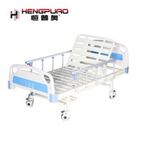 Medical Equipment Simple Standard Size Care Home Disabled Hospital Bed with Rails