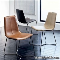 Modern Dining Chair Set with Upholstered Cushion Stainless Steel Chair