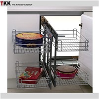 TKK Kitchen Corner Basket Pull Out Wire Basket Kitchen Magic Corner Storage Full Extension Baskets