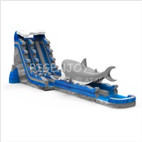 Factory Price Commercial Shark Inflatable Dry &amp;amp; Wet Slip Slides for Sales