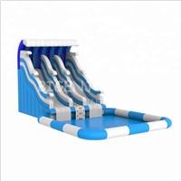 Wave Water Slide Inflatable Park with Swimming Pool for Kids