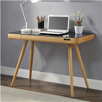 Wooden Computer Laptop Writing Desk Home Office Furniture Smart Table with Charger Speaker