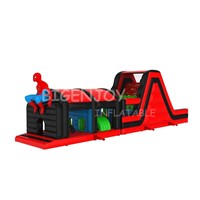 New Design Spider Man Obstacle Bouncy House Inflatable Obstacle Course