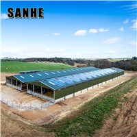 Cheap Prefab Prefabricated Light Steel Cattle Shed Farm Modern Cow Shed Structures Barns Building Construction Cost Pric