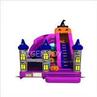 2019 New Halloween Theme Funny Pumpkin Kids Small Outdoor Inflatable Slide
