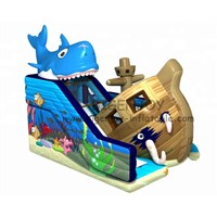 Sinking Ship Big Whale Inflatable Combo Bouncer Amusement Park Air Blow up Games Inflatable Playground Slides