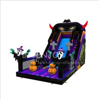 Commercial Haunted Amusement Equipment Large Outdoor Ghost Inflatable Water Slide