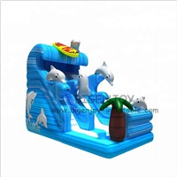 Snowboard Park Water Slide Inflatable Dolphin Water Slide