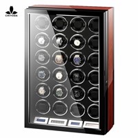 CHIYODA Watch Winder for 24 Watches, Automatic Watch Box with Quiet Mabuchi Motor & LCD Touch Screen & Remote Control